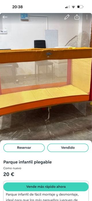 Parque infantil plegable 20€