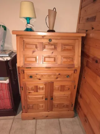 Escritorio Secreter Rústico Madera Maciza