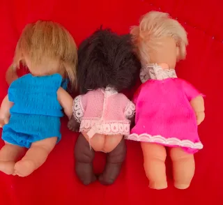 Lote 3 Muñecas Bebé antiguas.