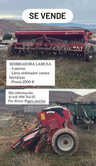 Sembradora Lamusa 4 m 696764115