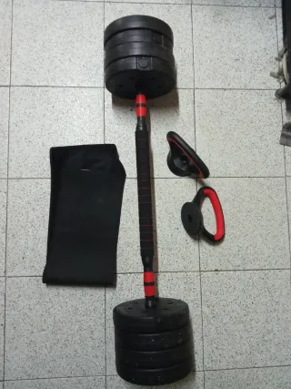 Juego de pesas y accesorios