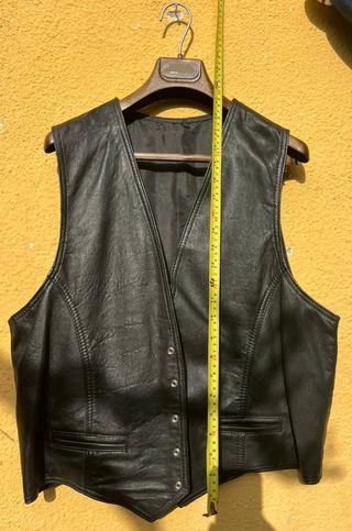 Chaleco de Cuero Negro