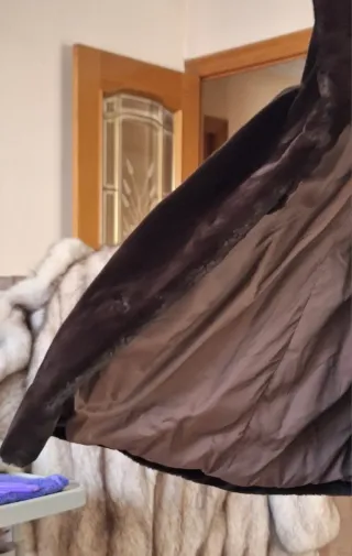 Chaquetón de pelo marrón