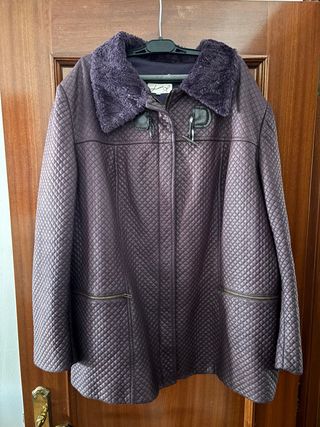 Abrigo acolchado mujer morado