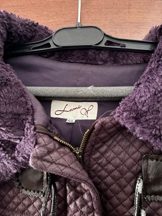 Abrigo acolchado mujer morado