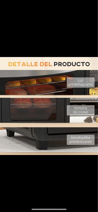 Horno Eléctrico Sobremesa HOMCOM 30L 1600W