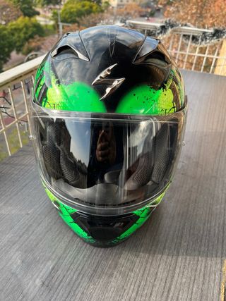 Casco Moto Scorpion Talla M Negro/Verde
