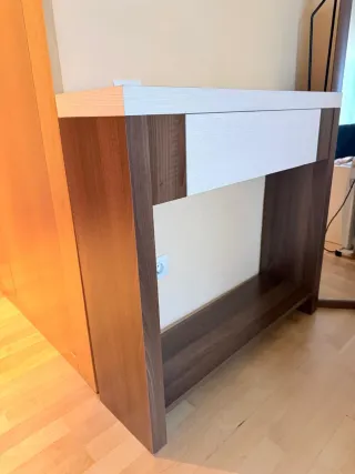 Mueble recibidor a medida madera