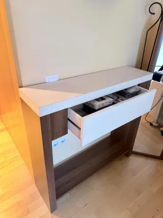 Mueble recibidor a medida madera