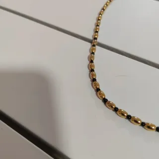 Gargantilla Plata Baño Oro Ágata Negra