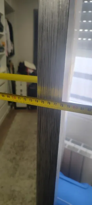 Espejo Marco Madera Gris Plata