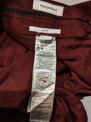 Pantalón pana hombre Burdeos