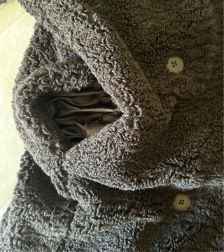 Abrigo Zara Oveja Negro Talla S