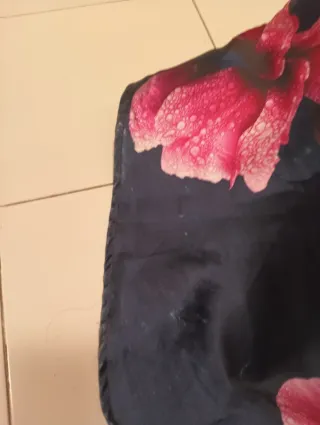 Vestido largo invitada boda negro falda azul y ros