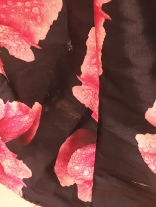 Vestido largo invitada boda negro falda azul y ros