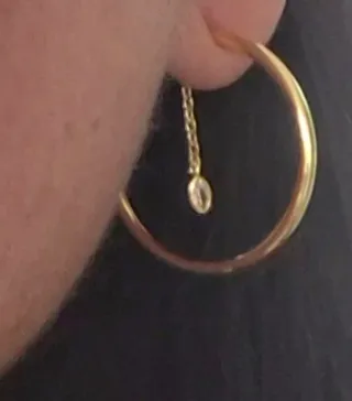 Pendientes Aro Plata Baño Oro 18k