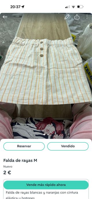 Falda de rayas M