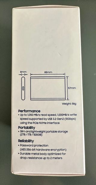 Samsung SSD T7 1TB Portátil - Nuevo