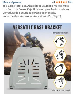 Maleta de moto características en las fotos