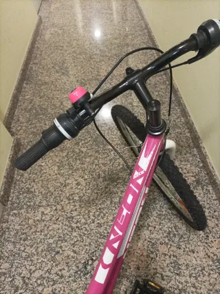 Bicicleta de montaña rosa