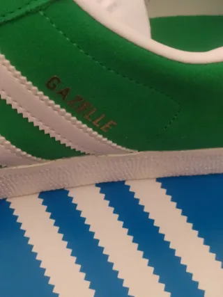 Zapatillas Adidas Gazelle Verde y Blanco