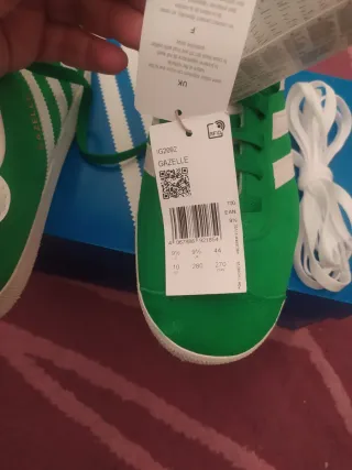 Zapatillas Adidas Gazelle Verde y Blanco