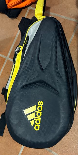 Paletero Pádel Adidas Negro y Amarillo