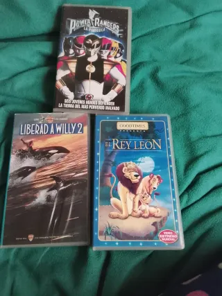 Lote 3 Películas VHS: Power Rangers, Willy 2, Rey