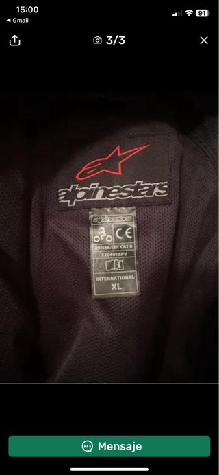 Chaqueta Moto Alpinestars Negra