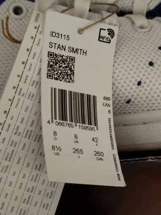 Zapatillas Adidas Stan Smith Blancas y Azules