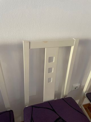 Juego de 4 sillas de comedor moradas