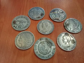8 Monete Antiche Messicane e Americane
