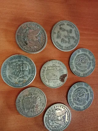 8 Monete Antiche Messicane e Americane