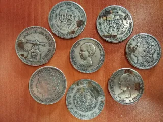 8 Monete Antiche Messicane e Americane