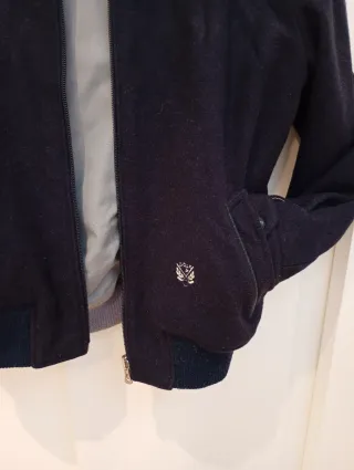 Cazadora reversible azul marino y gris