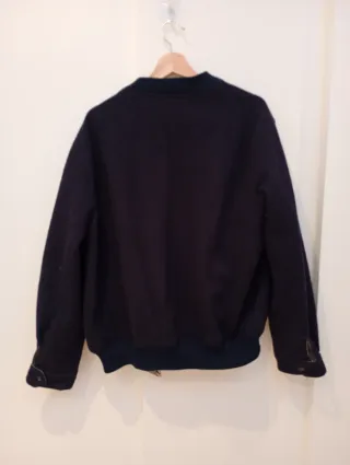 Cazadora reversible azul marino y gris