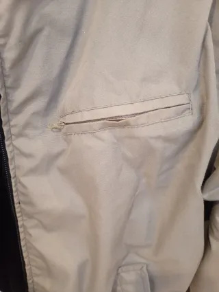 Cazadora reversible azul marino y gris