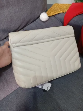 Bolso YSL Blanco Cadena Dorada