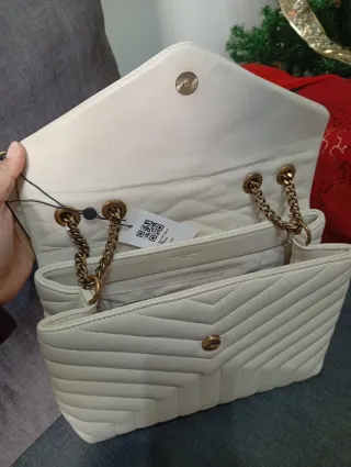 Bolso YSL Blanco Cadena Dorada