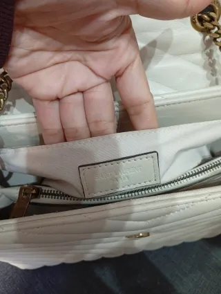 Bolso YSL Blanco Cadena Dorada