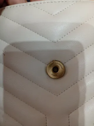 Bolso YSL Blanco Cadena Dorada