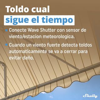 Shelly Wave Shutter- Control De Persianas Enrollab