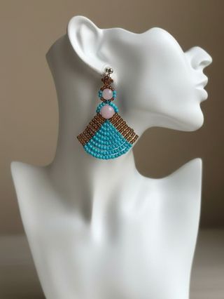 Orecchini Artigianali Quarzo Rosa Boho Chic