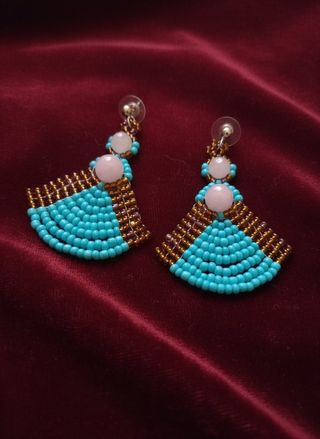 Orecchini Artigianali Quarzo Rosa Boho Chic