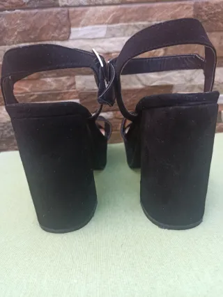 Zapatos de tacón negros ante T38