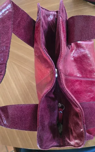 Borsa  Pelle Rossa Mano/Spalla/Crossbody