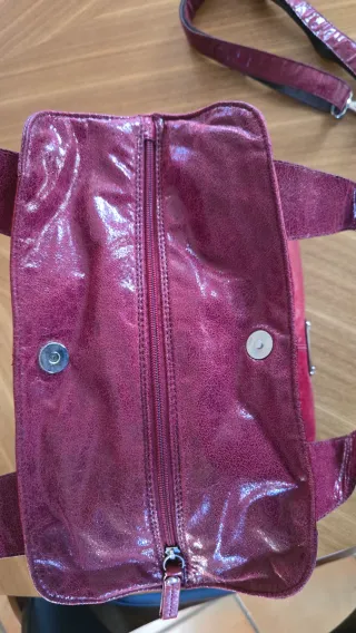 Borsa  Pelle Rossa Mano/Spalla/Crossbody