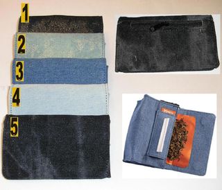 5 PEZZI PORTATABACCO JEANS - PINCH (NUOVI)