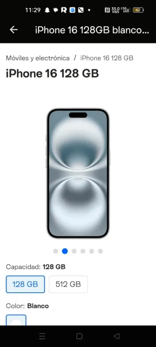 iPhone 16 128GB Blanco