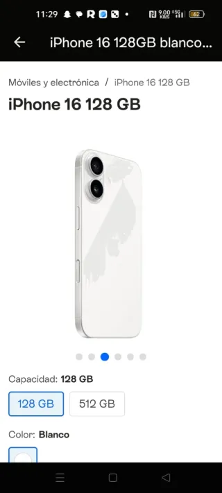 iPhone 16 128GB Blanco